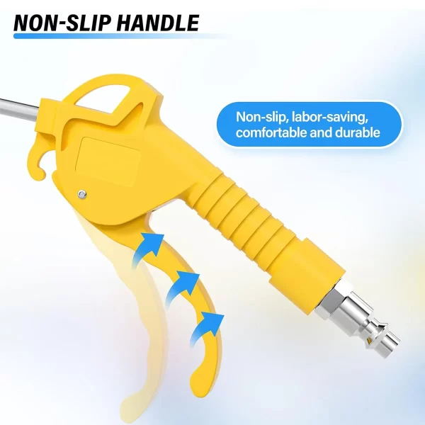Air Blow Gun,High Flow Air Blower Gun for Compressor with Angled Bent Nozzle - Image 2