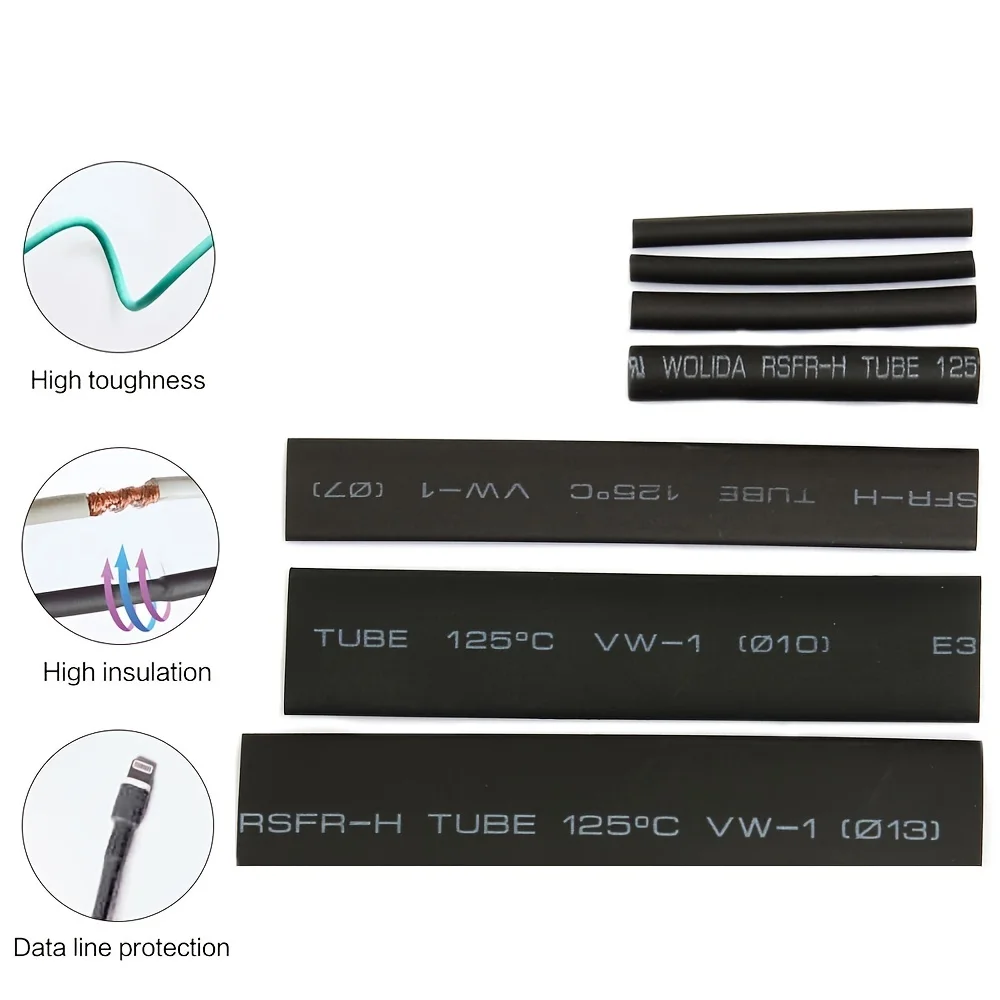 127Pcs Heat Shrink Tube Sleeving Tubing Assortment Kit Electrical Connection Electrical Wire Wrap - Image 4