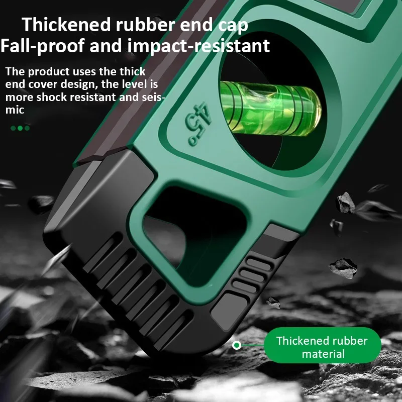 225MM Three Bubble Level Ruler High Precision Spirit Level Magnetic Lever Angle Gauge Finder - Image 4