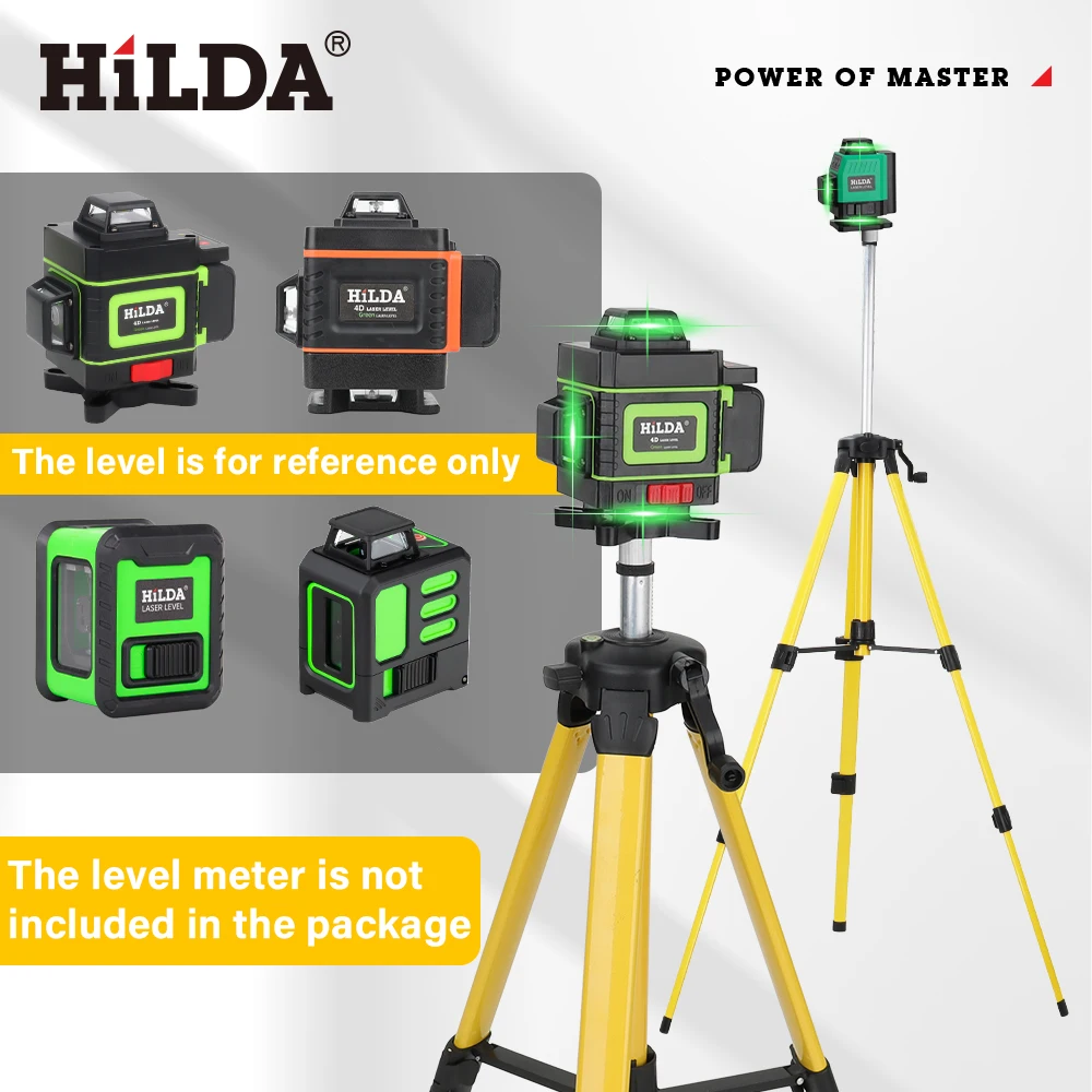 HILDA 1.2M/1.5M 5/8 Inch Adjustable Height Thick Ferroalloy Tripod Laser Level Stand Base for Self Leveling - Image 6