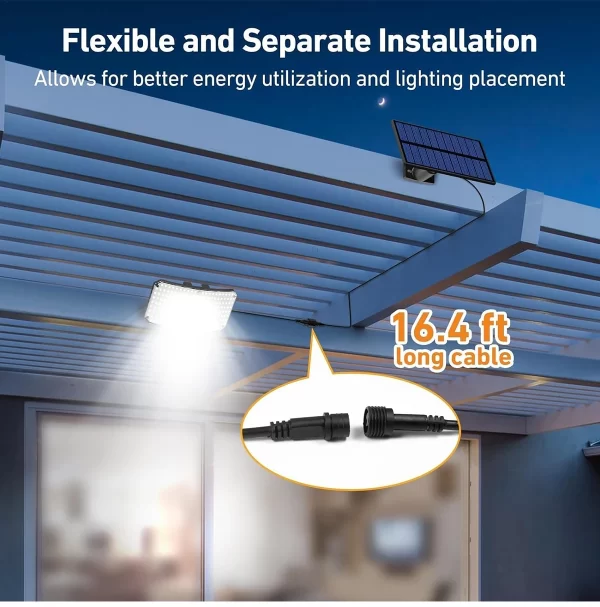 Solar Lights Outdoor 234LED 3 Modes Motion Sensor Flood Lights with Remote - Image 17