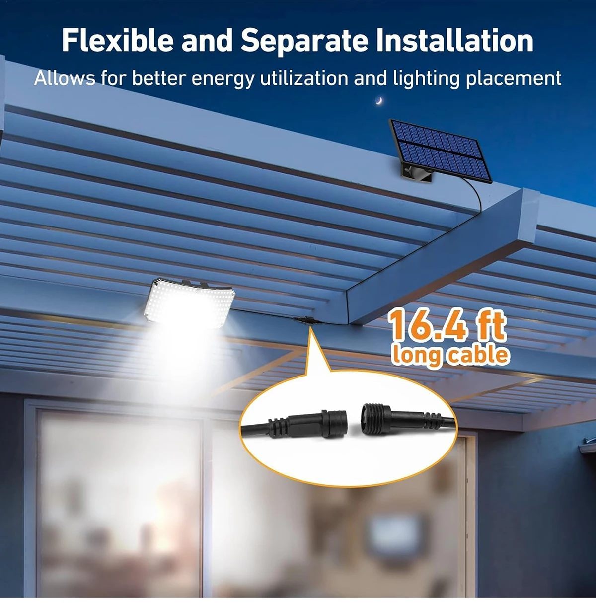 Solar Lights Outdoor 234LED 3 Modes Motion Sensor Flood Lights with Remote - Image 17