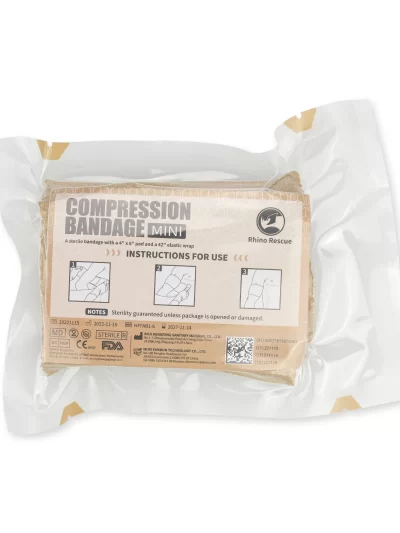 Rhino Rescue Mini Emergency 4in Bandage Compression Trauma Pressure Bandage Wound Dressing