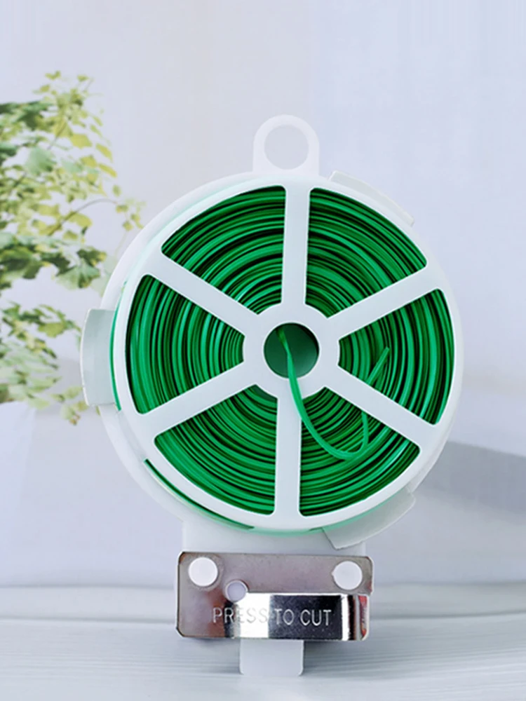 1 Roll/100M Multifunctional Plastic Steel Twist Tie Sturdy Reusable Garden Flower Plant Support Strap Tie - Image 12