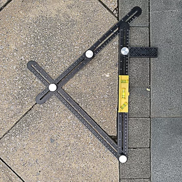 6 Fold Set Construction Angle Measuring Ruler Aluminum Alloy - Image 2