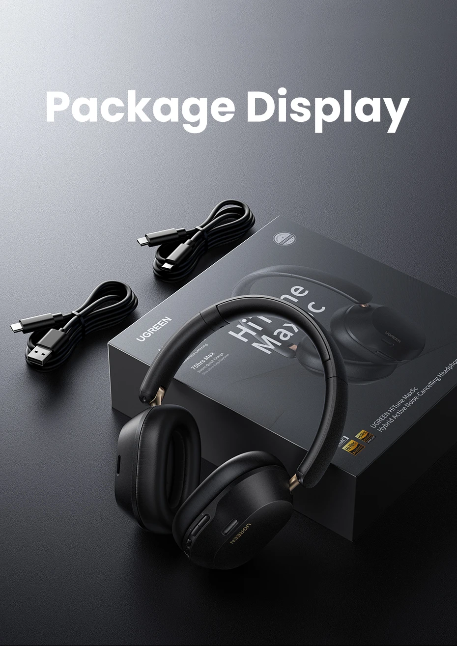 Choice Wireless Bluetooth Headphones 43dB Hybrid Active Noise Cancellation Hi-Res LDAC 75H Spatial Audio Headset Earphones - Image 26