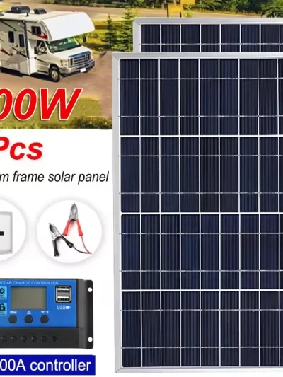 Outdoor Solar Panel 600W 12V Polycrystalline USB Power Portable Rechargeable Solar Cell Solar Generator for Home Lighting Camp