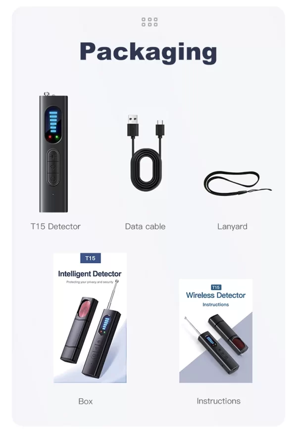 Hidden Camera Detector Anti-Spy Car GPS Tracker Listening Device Bug RF Wireless All Signal Scanner Gadget Security Protection - Image 23