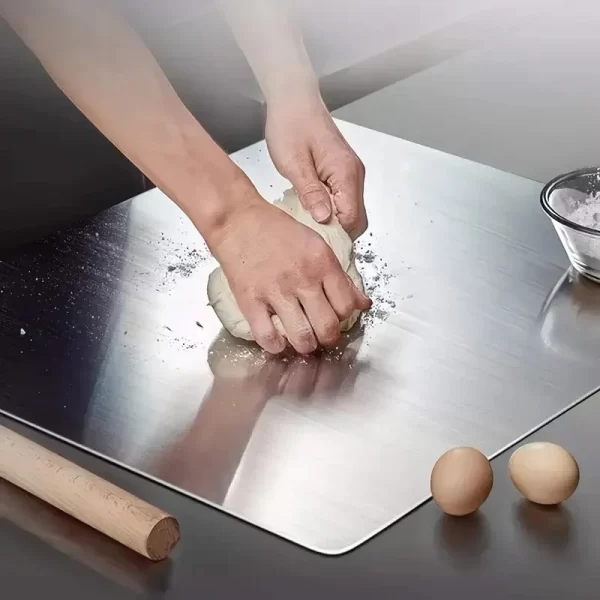 L-shaped folding chopping board stainless steel double-sided chopping board - Image 3