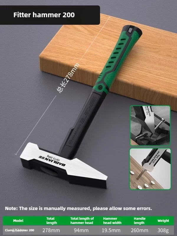 Hardware Tools, Building Decoration, Flat Head Hammer 200g, Plastic Coated Duckbill Hammer - Image 7