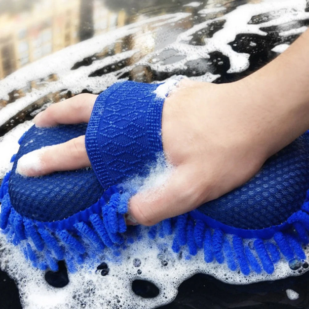 Car Wash Microfiber Chenille Car Wash Sponge Care Washing Brush Pad - Image 12
