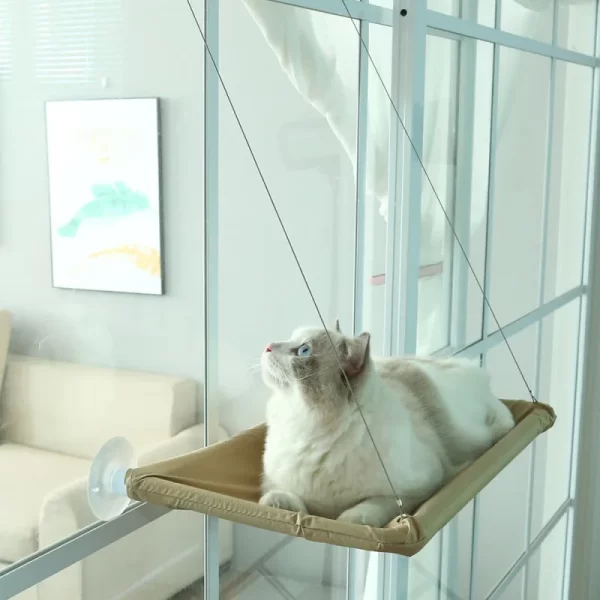 Pet Cat Hammock Aerial Hanging Cat Bed Cats Bed House Kitten Climbing Frame Sunny Window Seat - Image 2