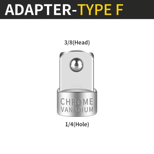 Onnfang Socket Adapter Drive Head Ratchet Wrench 1/2 3/8 1/4 CR-V Chrome Vanadium Steel - Image 29