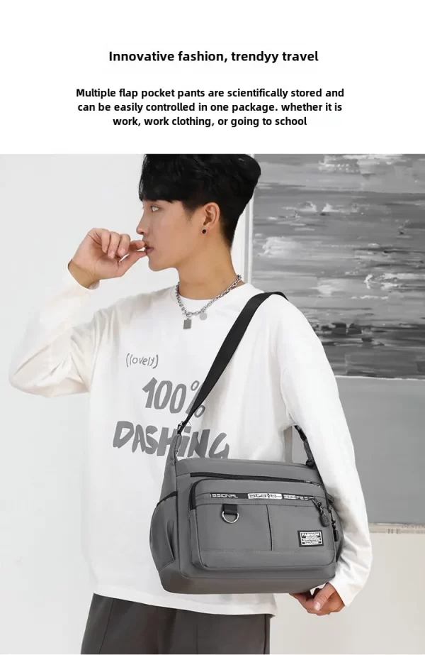Design Oxford Shoulder Bag Large Capacity Men's Casual Multi-layer - Image 13