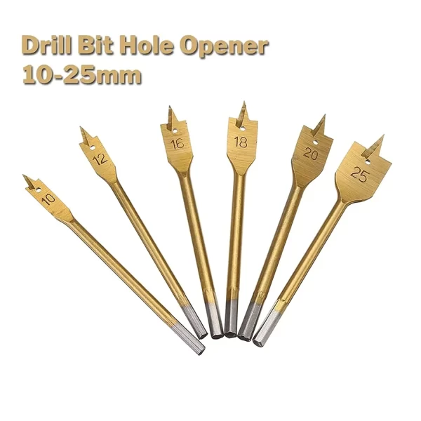 6 Pcs Spade Drill Bit Set Paddle Flat Bits 10/12/16/18/20/25mm - Image 5