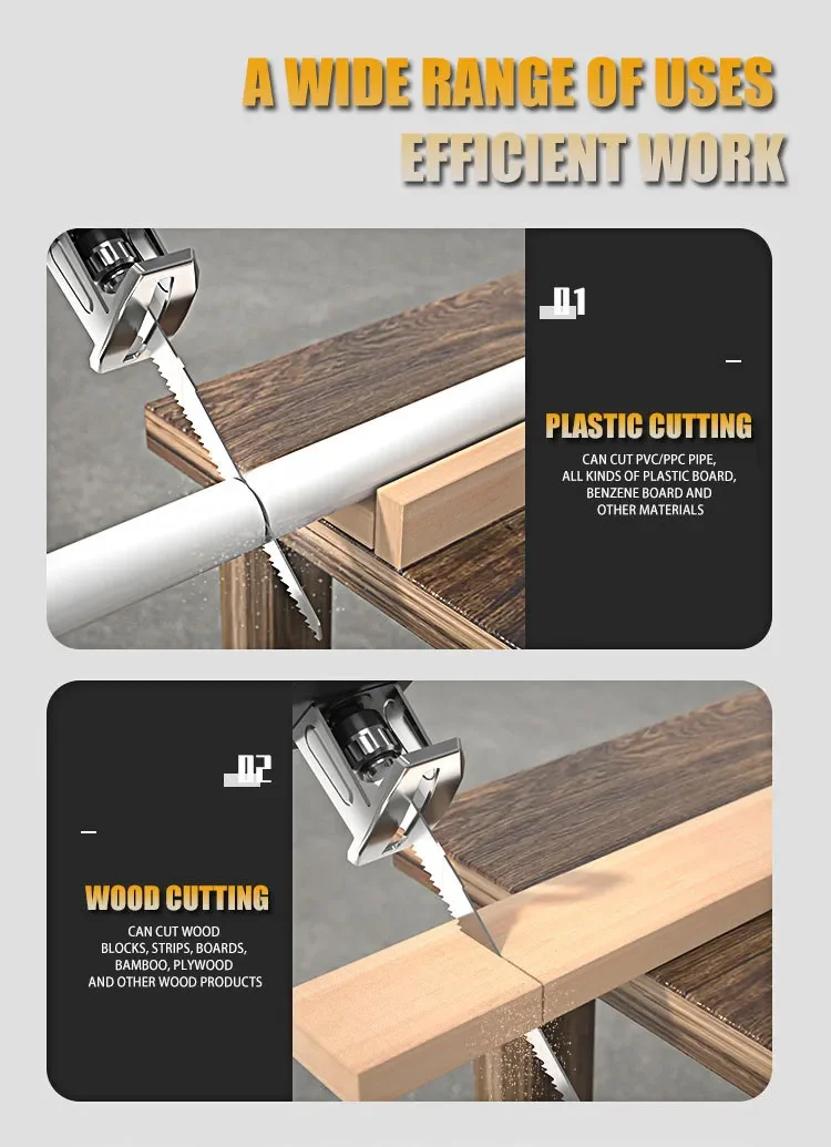 Electric Goddess Cordless Power Tools Reciprocating Saw Multi-Functional Metal Garden Tree Cutting Saw For Dewalt 20V Battery - Image 10