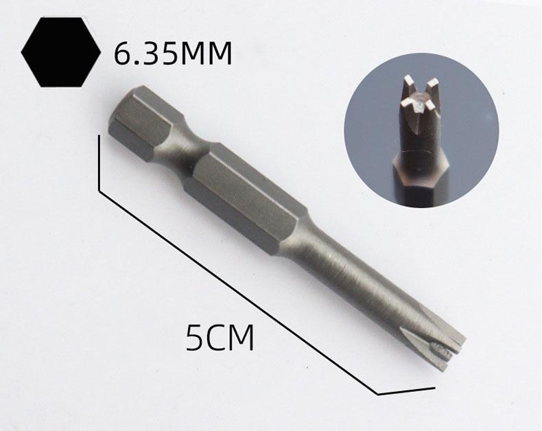 5Pcs Special shaped Screwdriver Set 50mm U-shaped Y-Type Triangle Inner Cross Three Points Screwdriver Bit Tool - Image 14
