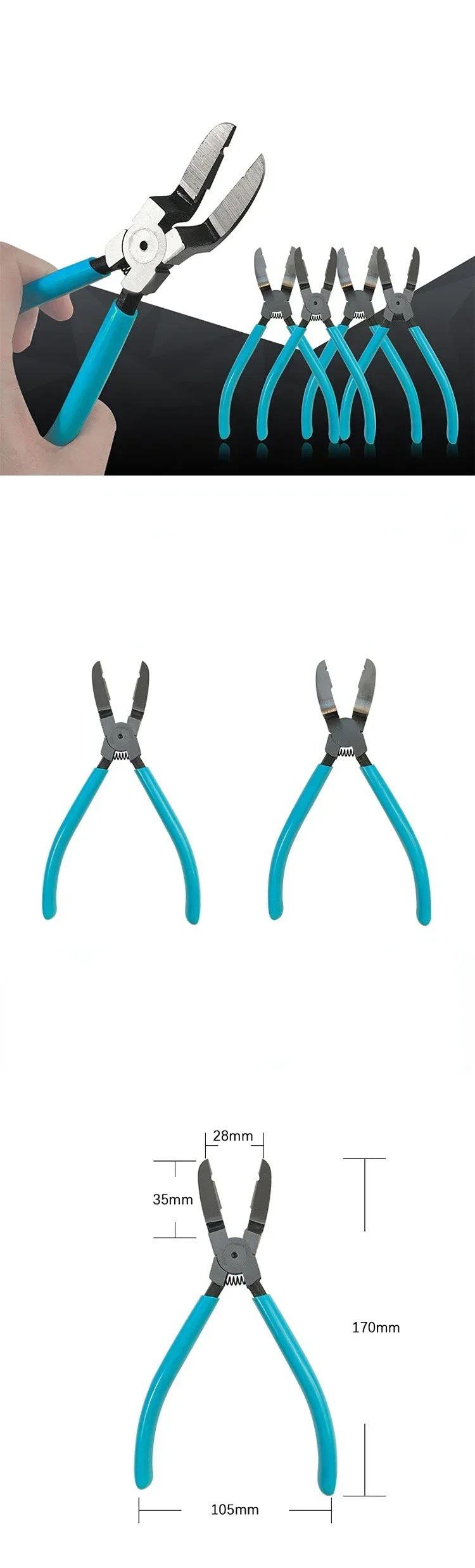 High Quality Mutipurpose Diagonal Plier Car Plastic Rivets Fastener Trim Clip Cutter Remover Puller Tool - Image 9