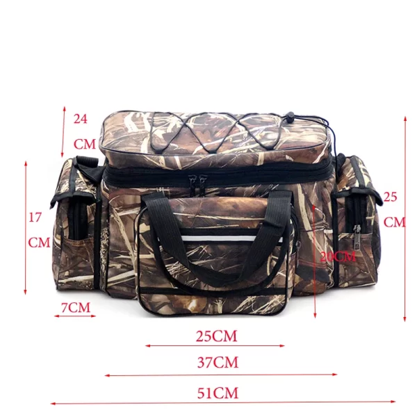 50*30*25cm Waterproof Fishing Bag Nylon Large Capacity Multi-Purpose Fishing Tackle Bag - Image 7