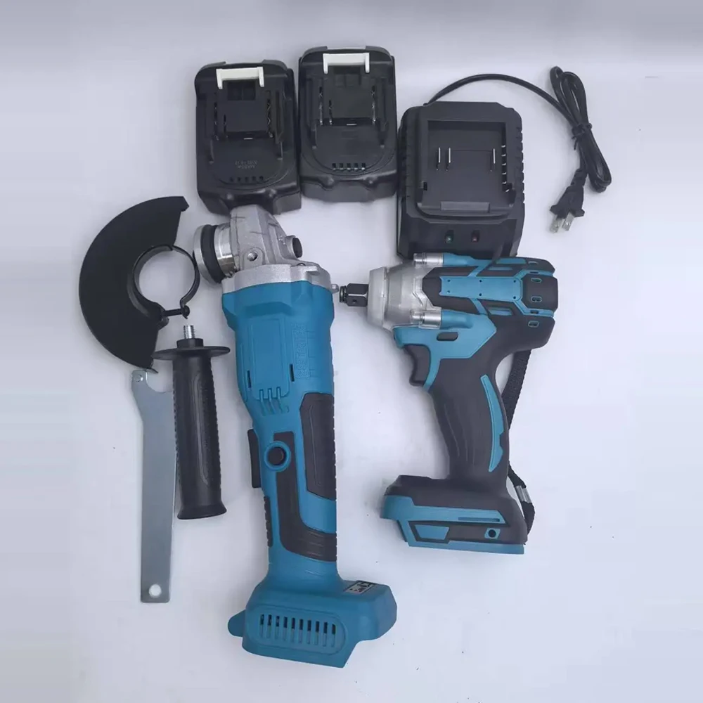 125mm Brushless Electric Angle Grinder 18V Battery Devices Combo Kit Impact Wrench for Makita Battery Power Tool Sets - Image 20