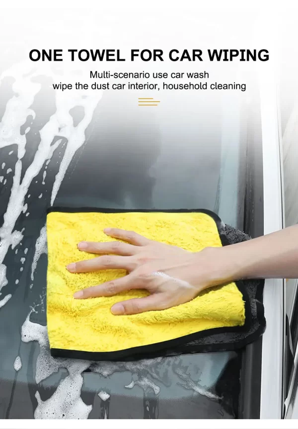 SEAMETAL Microfiber Car Washing Towel 400GSM Double-Sided Coral Velvet Clean Towels High Water Absorption - Image 15