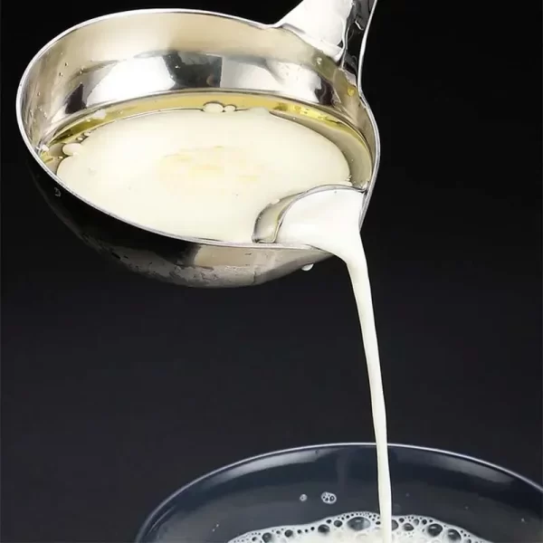 Stainless Steel Colander Spoon Soup Colander Kitchen Gravy Oil Soup Fat Separator - Image 3