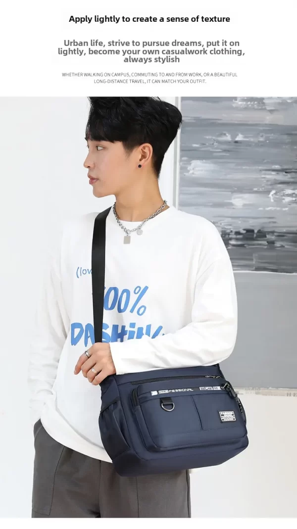 Design Oxford Shoulder Bag Large Capacity Men's Casual Multi-layer - Image 14