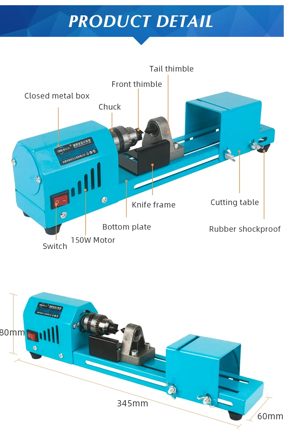 Electric Wood Mini Lathe Machine - Beads Grinding Polishing Beading Woodturning Lathe for Craft And DIY Projects - Image 24