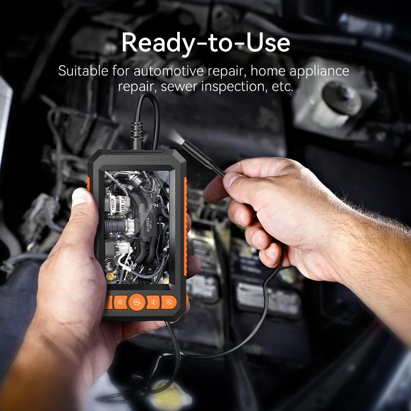 KERUI Industrial Endoscope Camera 4.3 "Single Dual Lens HD 1080P Car Inspection Borescope IP67 Waterproof Sewer Camera With LED - Image 2