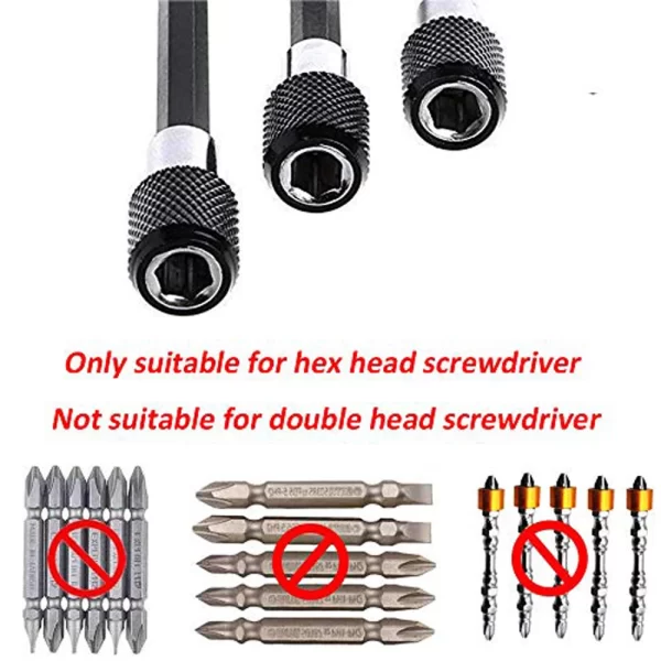 60/100/150mm Hexagonal Quick-release Self-locking Extension Rod Electric Drill Driver - Image 6