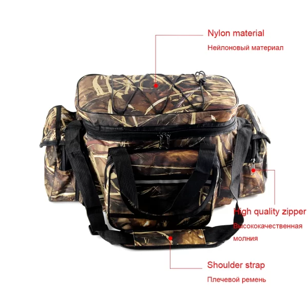 50*30*25cm Waterproof Fishing Bag Nylon Large Capacity Multi-Purpose Fishing Tackle Bag - Image 10