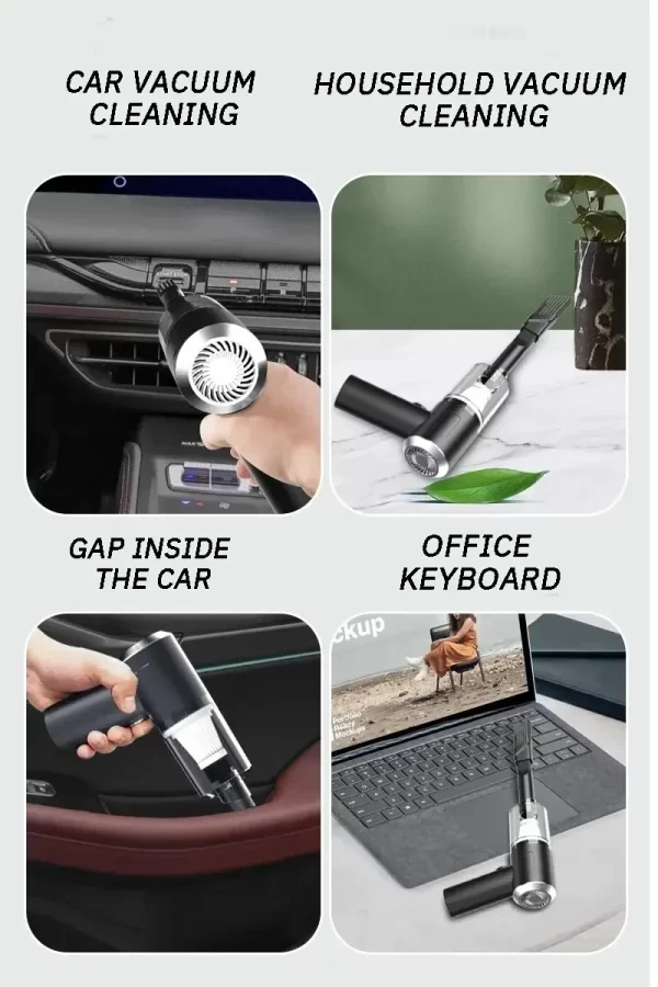 Portable Wireless Car Vacuum Cleaner Wireless Vacuum Cleaner Dual Use for Home and Car 120W - Image 16