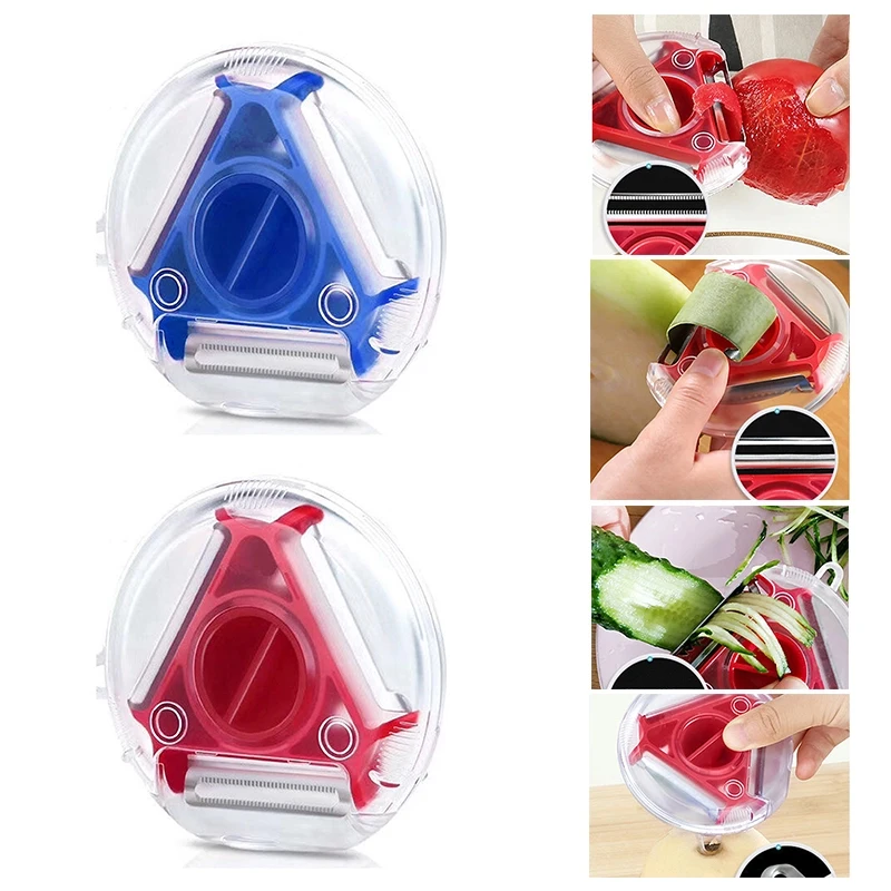 1PC 3 in 1 Magic Trio Peeler Set Slicer Shredder Peeler Julienne Cutter - Image 2