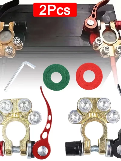 2Pcs Car Battery Terminal Connectors Quick Release Disconnect