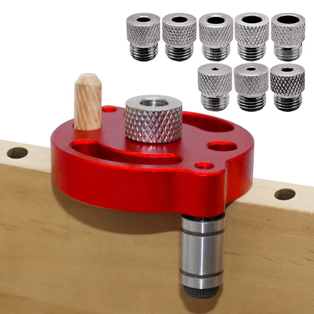 3-10mm Dowel Jig Kit - Self Centering Drill Guide Locator with 8 Steel Bushing