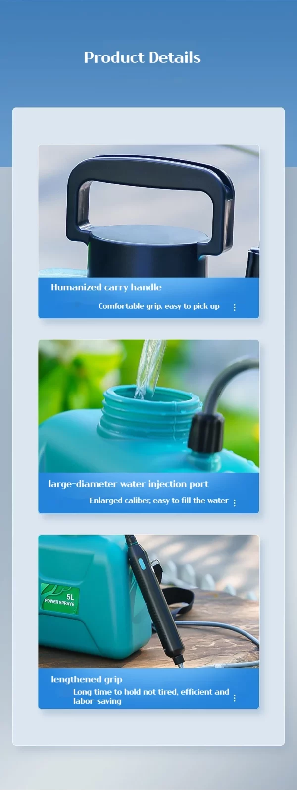 Shoulder-type electric pesticide sprayer 2000mAh lithium battery comes with bucket USB charging - Image 26