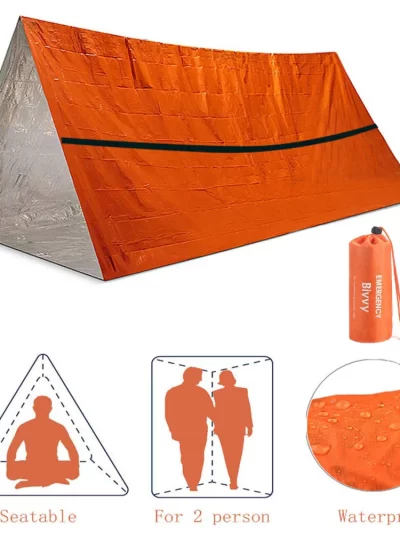 2 Person Emergency Shelter Bivy Survival Tent Kit