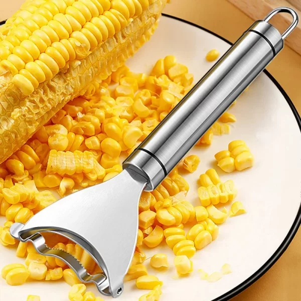 Stainless Steel Corn Peeler Serrated Corn Stripper Peelers Cob Shaver Planer - Image 3