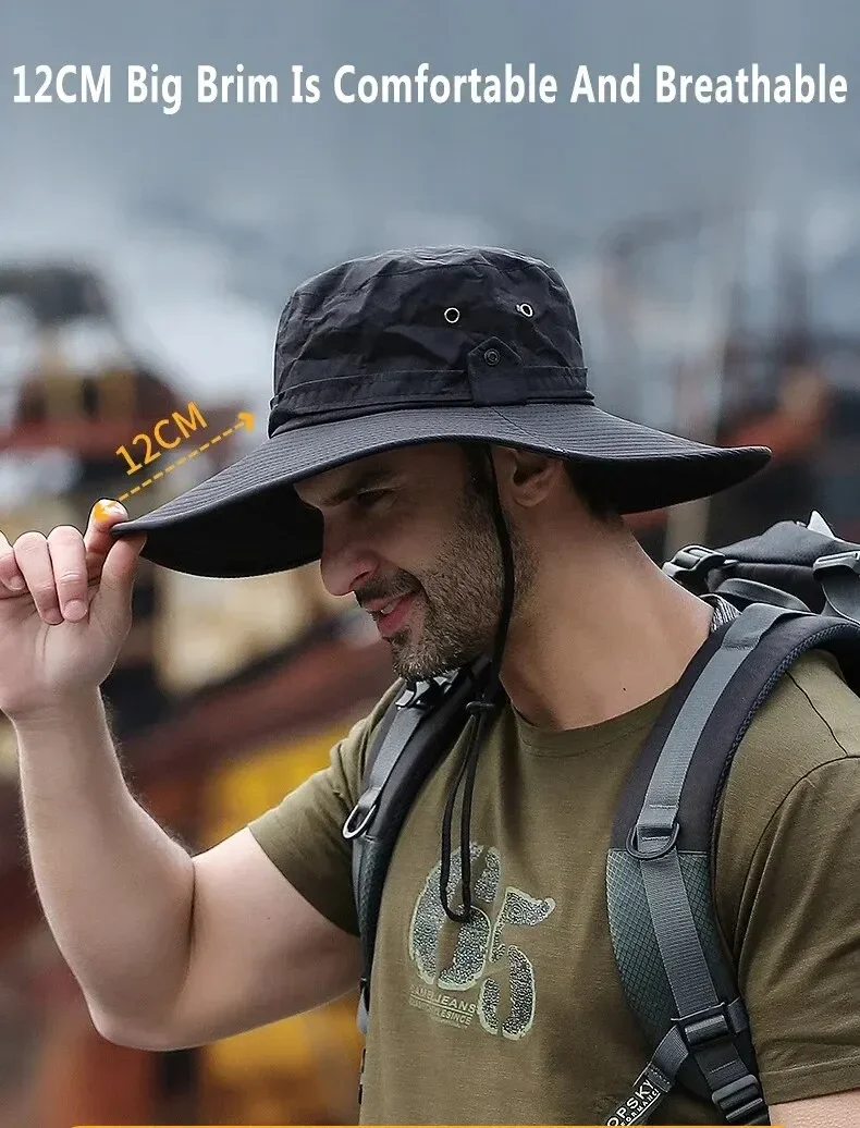 New Sun Protection Fishing Hat Summer Breathable Mesh Camping Hiking Caps Anti-UV Sun Hat - Image 12