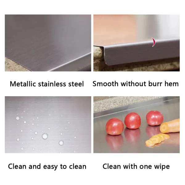 L-shaped folding chopping board stainless steel double-sided chopping board - Image 13