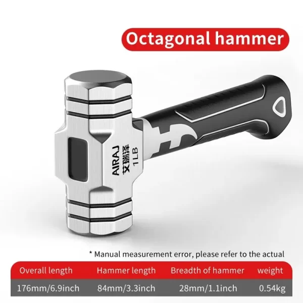 Small Hammer Mini Claw Hammer Head Fitter Hammer Octagonal Hammer Multifunctional Integrated Nail Hammer - Image 7