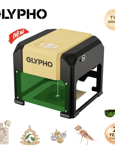 3000mW Laser Engraver Machine CNC Highly Accurate Portable 3W Laser Engraving Cutting Machine For Dog Tag Paper Leather Wood DIY