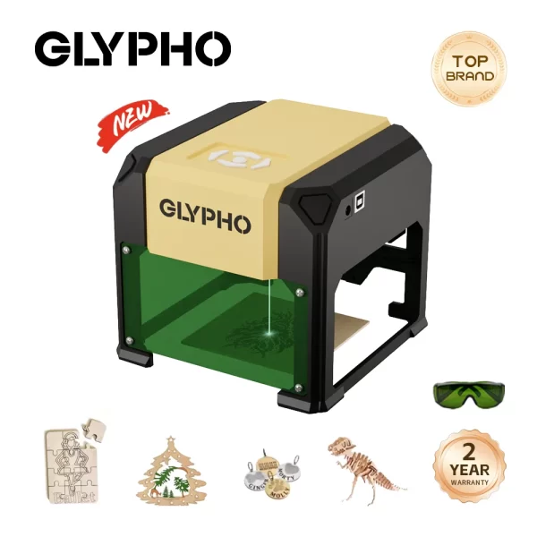 3000mW Laser Engraver Machine CNC Highly Accurate Portable 3W Laser Engraving Cutting Machine For Dog Tag Paper Leather Wood DIY