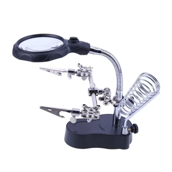 Desktop Magnifier Welding Magnifying Glass LED Holder Soldering Repair Tool - Image 14