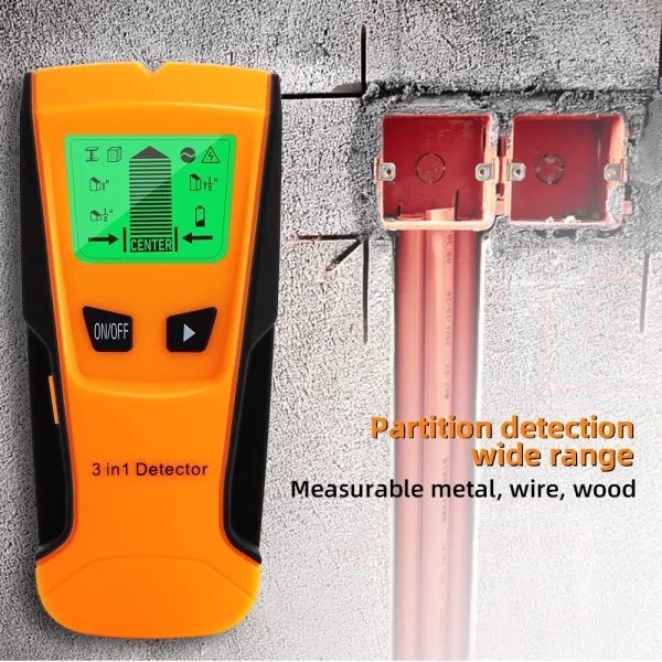 3 in 1 Wall Metal Detector Depth Professional Find Metal Wood Studs AC Voltage Live Wire - Image 14