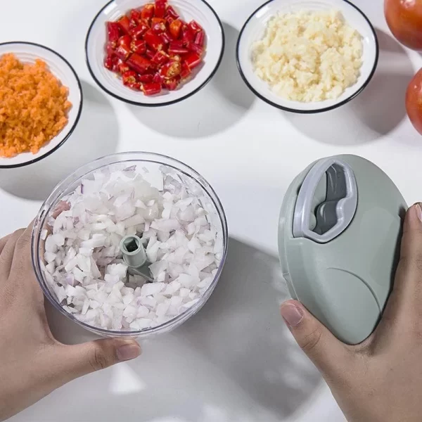 500/900ML Manual Meat Mincer Garlic Chopper Rotate Garlic Press Crusher Vegetable Onion Cutter - Image 4