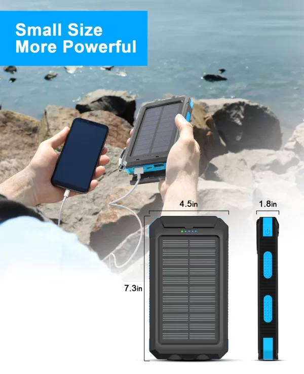 Waterproof Outdoor Solar Power Bank 38800mAh Dual USB Travel Outdoor Solar Mobile Phone Charger Solar - Image 5