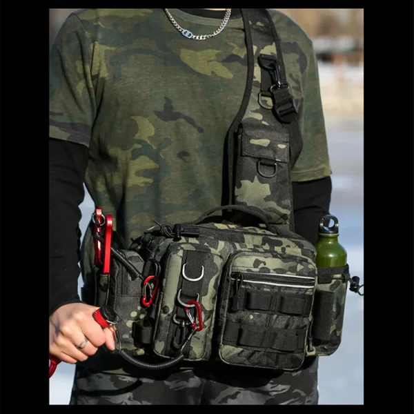 Fishing Tackle Backpack Lure Box Gear Storage Bag Fanny Pack - Image 20