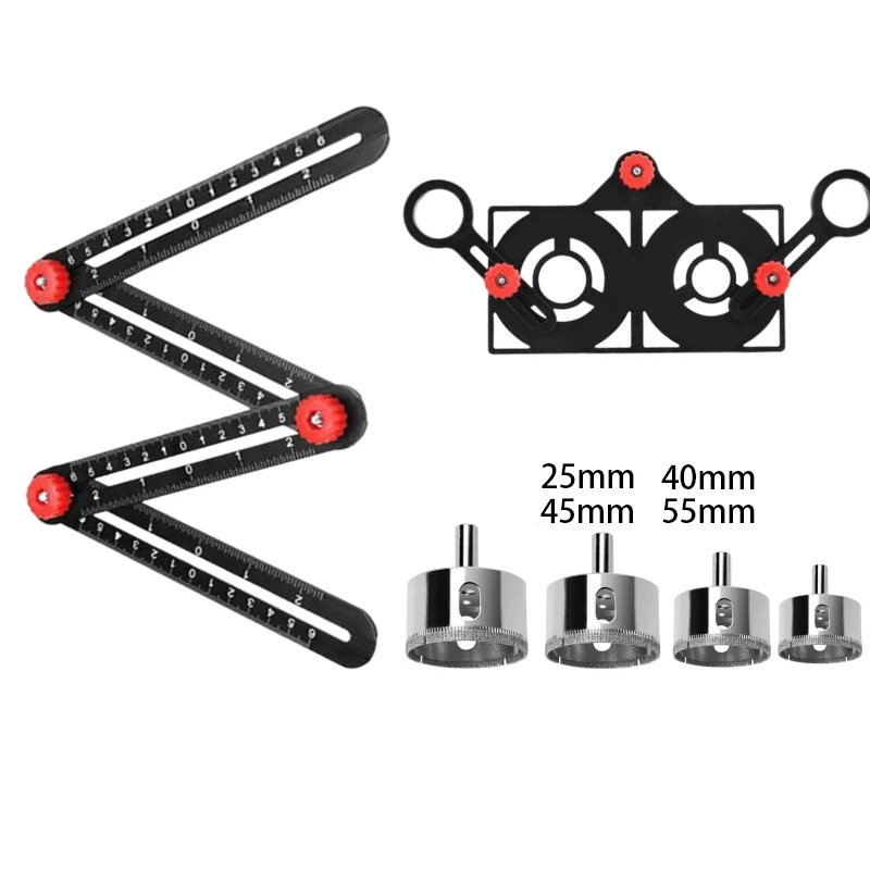 4/6/9/12 Aluminum Alloy Folding Ruler Multi-Functional Measuring Ruler - Image 7
