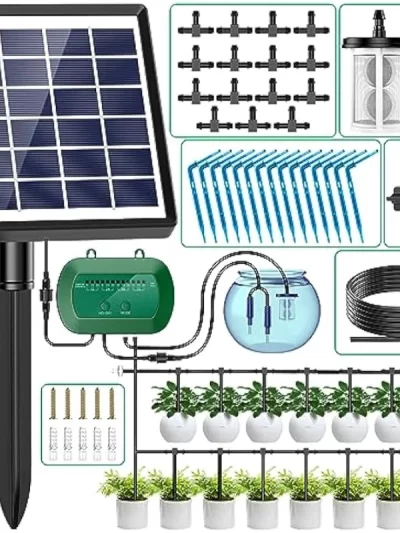 2024 Latest Drip Irrigation Kit for Potted Plants Solar System for Garden Supported Automatic Watering System